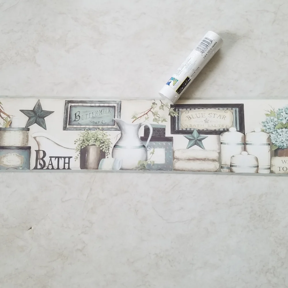 Wallpaper Border French Country Bathroom